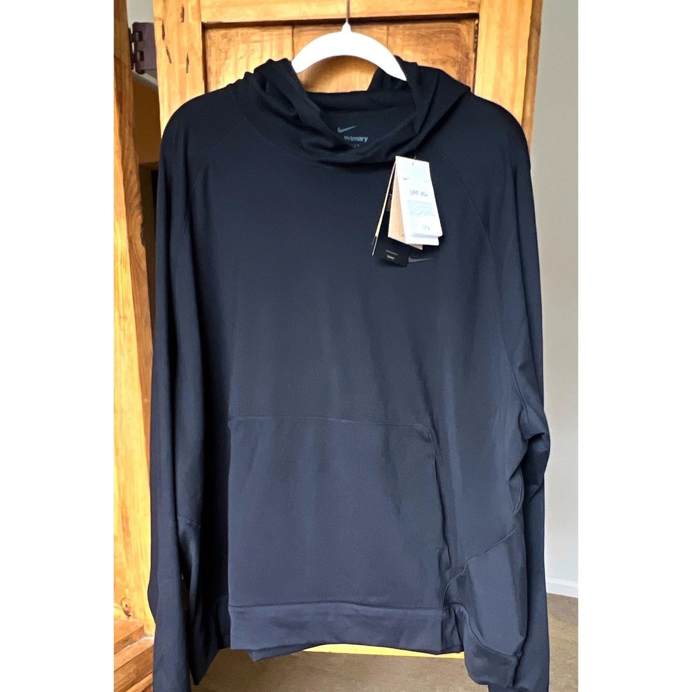 Nike Primary Dri-FIT Training Hoodie Black XXL DV9815-010 UPF 40+ NanoKnit